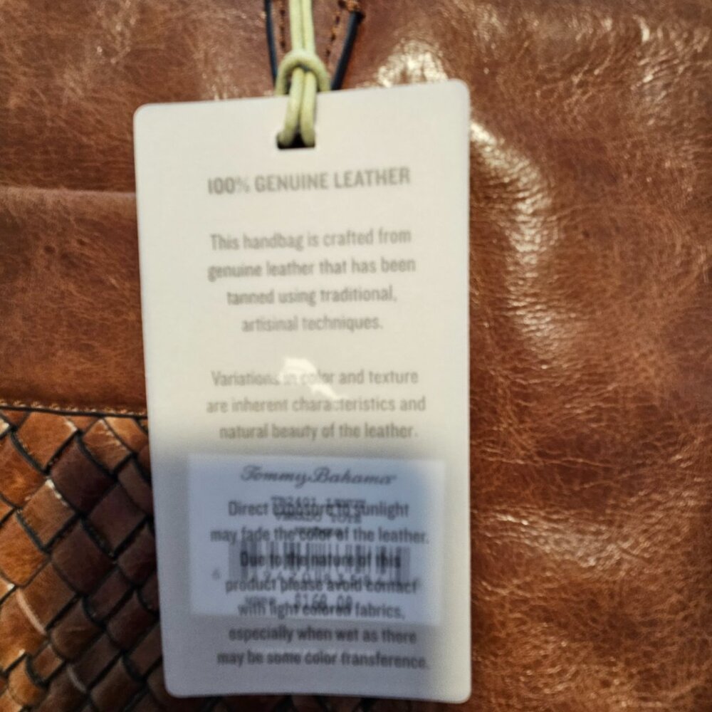 Tommy Bahama Brown Leather Shoulder Bag - Picture 9 of 14